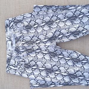 Women's Frame Denim Snakeskin Le Crop Mini Boot Size 27